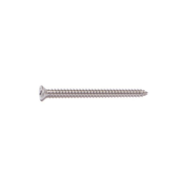 Midwest Fastener Sheet Metal Screw, #6 x 2 in, 18-8 Stainless Steel Flat Head Phillips Drive, 15 PK 35877 - main